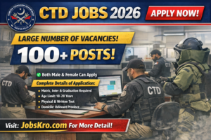 CTD Jobs 2026 | Counter Terrorism Department Vacancies | Apply Online Now