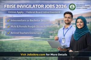 FBISE Invigilator Jobs 2026 - Apply Online